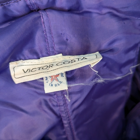 Vintage Victor Costa Rosette Drop Waist dress - Picture 7 of 9